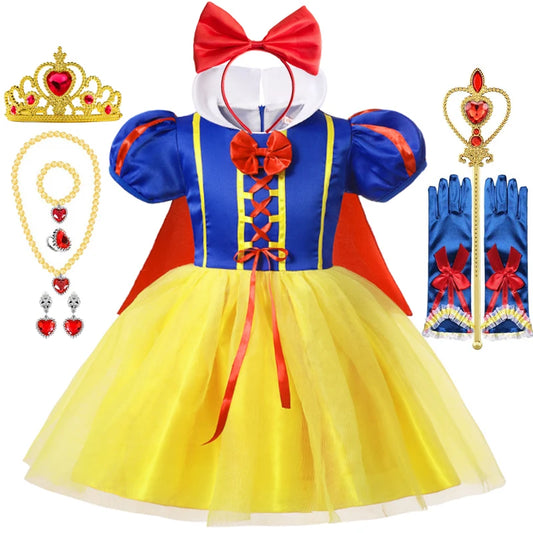 Snow White Princess Dress Up Halloween Cape Costume