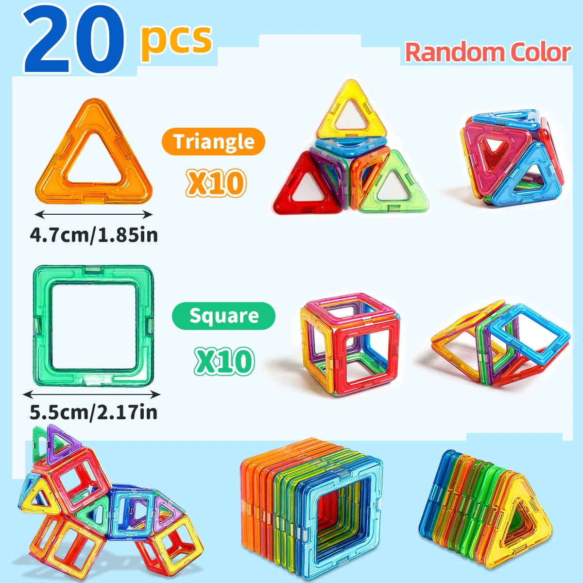 Magnetic Building Blocks Set STEM Magnet Construction Toys