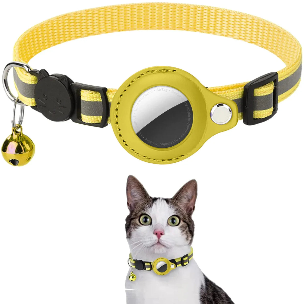 Cat AirTag Holder Collar Breakaway Reflective