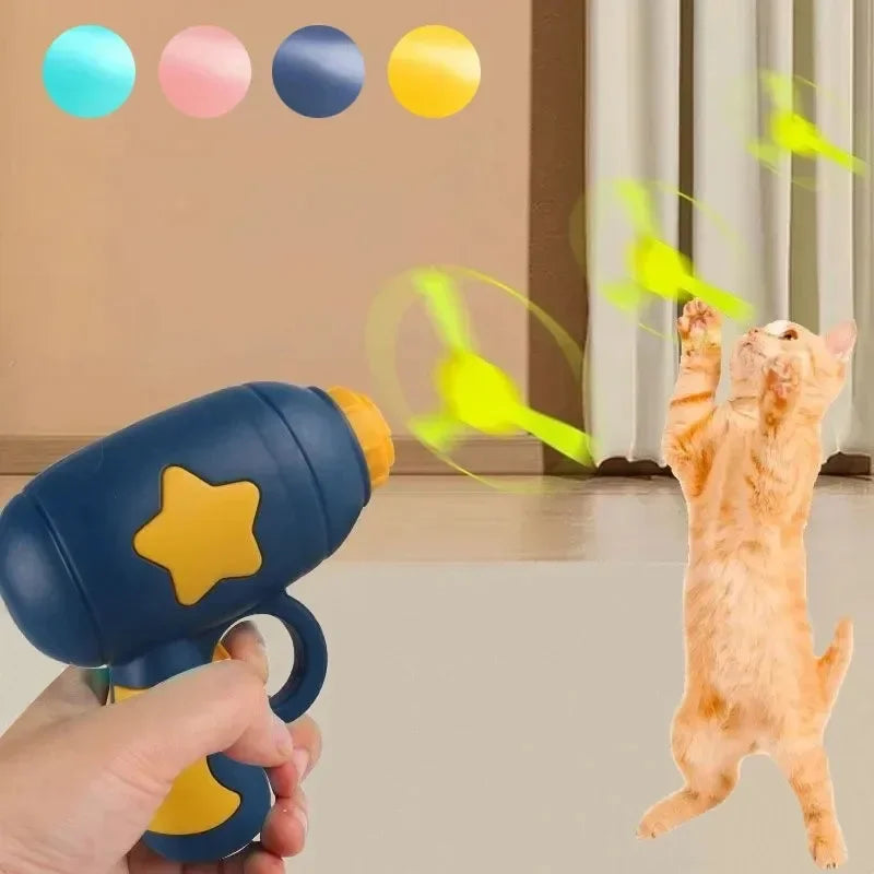 Interactive Cat Flying Disc Launcher Shooting Toy