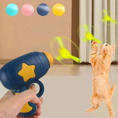 Interactive Cat Flying Disc Launcher Shooting Toy
