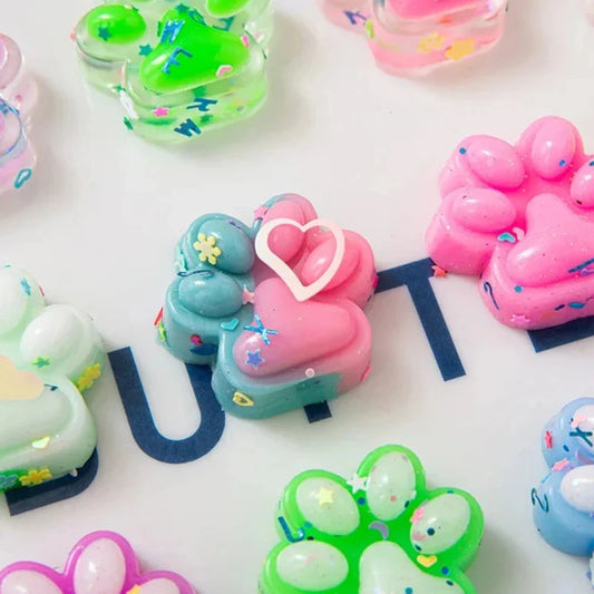 10Pcs Mini Cat Claw Squishy Toys Stress Relief Fidget Set
