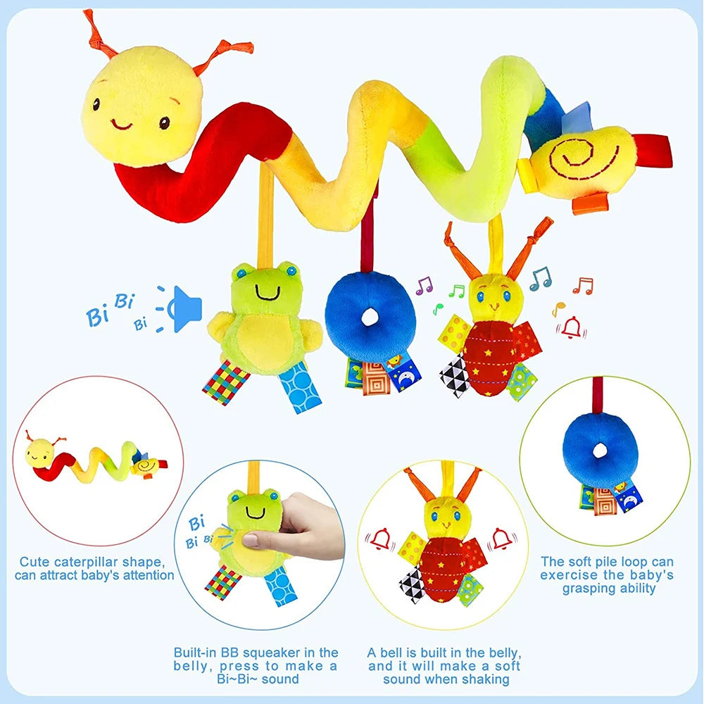 Musical Spiral Crib Stroller Toy Hanging Car Seat Rattle