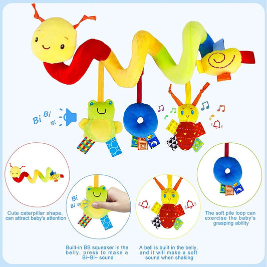 Musical Spiral Crib Stroller Toy Hanging Car Seat Rattle