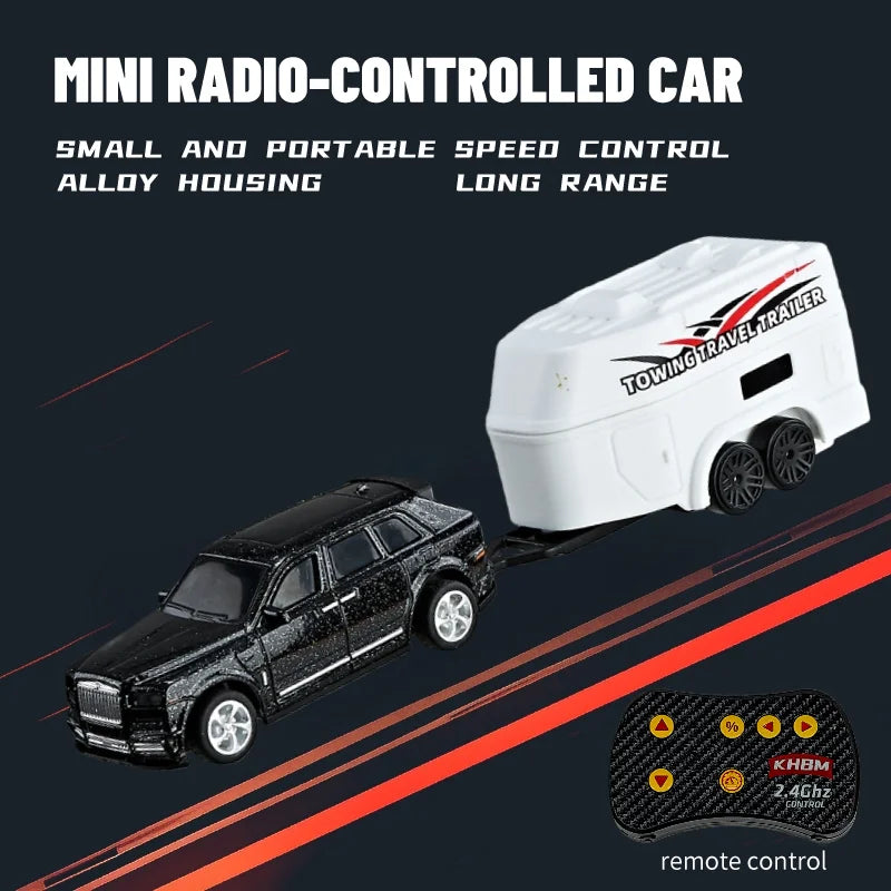 1/64 Mini RC Alloy Car Pocket Remote Control Vehicle