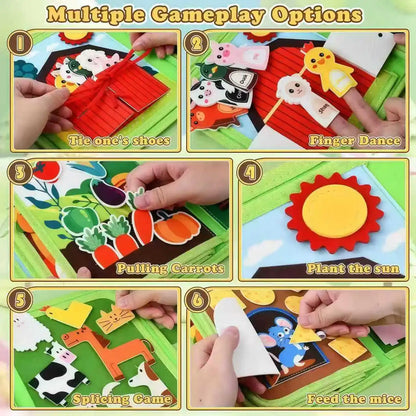 Felt Alphabet Busy Board Interactive Early Education Toy