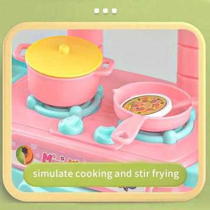 Mini Kitchen Counter Play Set Simulated Cooking Toy
