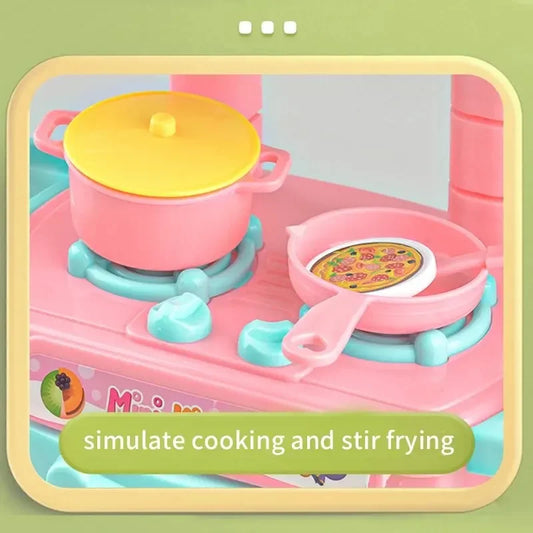 Mini Kitchen Counter Play Set Simulated Cooking Toy