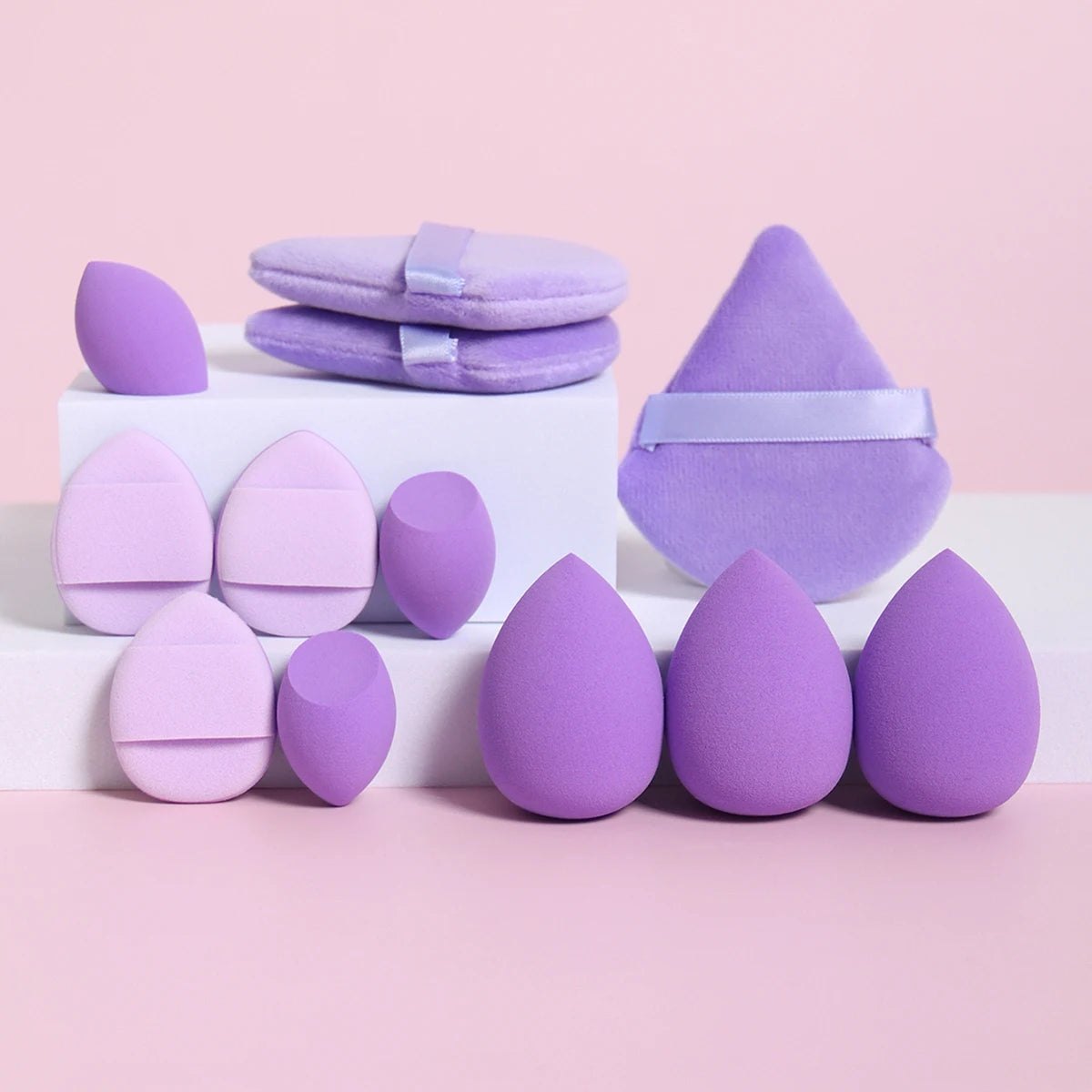 12 Piece All Purpose Makeup Sponge Set Powder Puffs