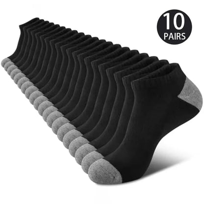 Sweat Absorbing Odor Proof Low Cut Socks Breathable 10 Pack