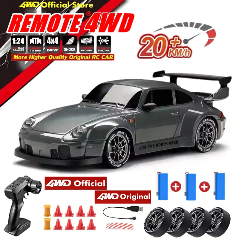 1:24 4WD RC Drift Car Mini 4x4 Remote Control Model
