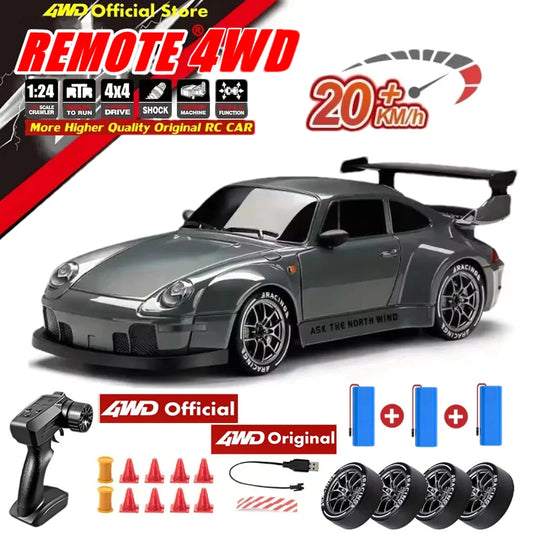 1:24 4WD RC Drift Car Mini 4x4 Remote Control Model