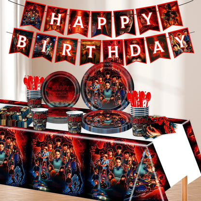 Birthday Party Supplies Set Disposable Tableware Decor