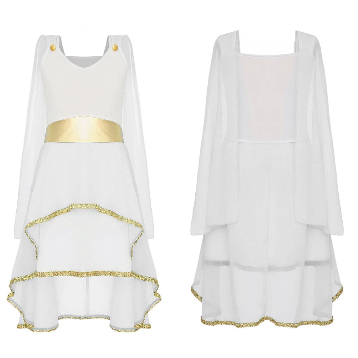 Girls Halloween Carnival Ancient Greek Roman Athena Goddesses Princess Queen Costume Greece Beauty Toga Worship Choir Dress Robe