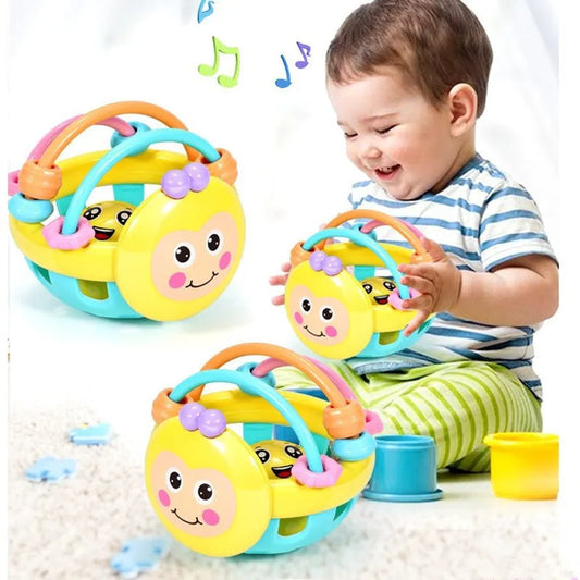 Baby Soft Teething Ball Toy Sensory Teether Rattle