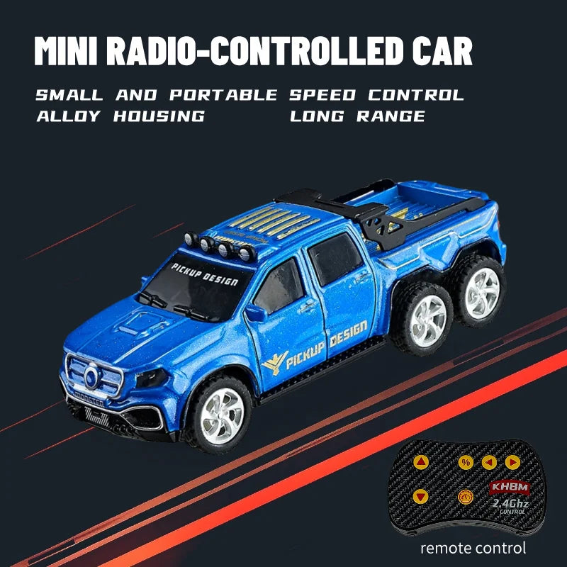 1/64 Mini RC Alloy Car Pocket Remote Control Vehicle