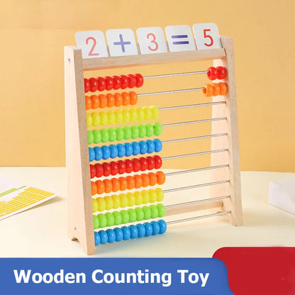 Wooden Rainbow Abacus Counting Toy Math Learning Frame