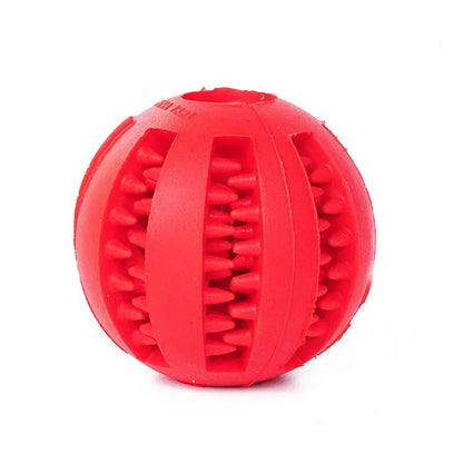 Dog Treat Feeder Ball Rubber Chew Tooth Cleaning Toy