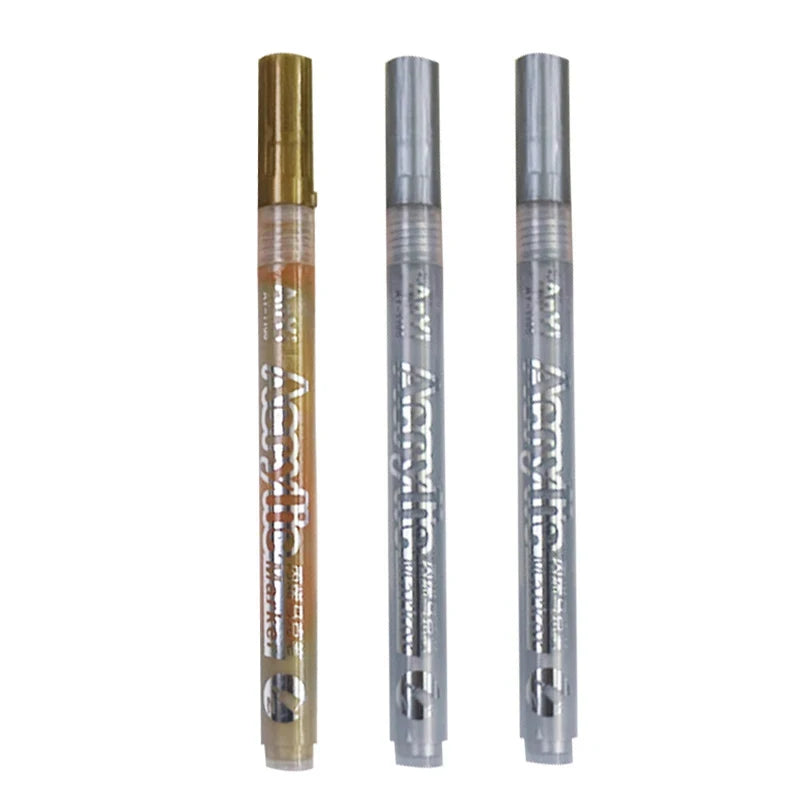 Acrylic Markers Paint Pen Set Extra Fine Tip Art Markers 3Pcs