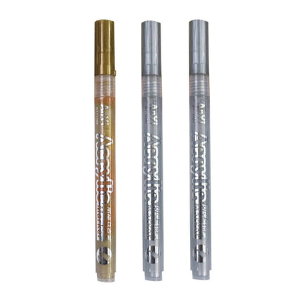 Acrylic Markers Paint Pen Set Extra Fine Tip Art Markers 3Pcs