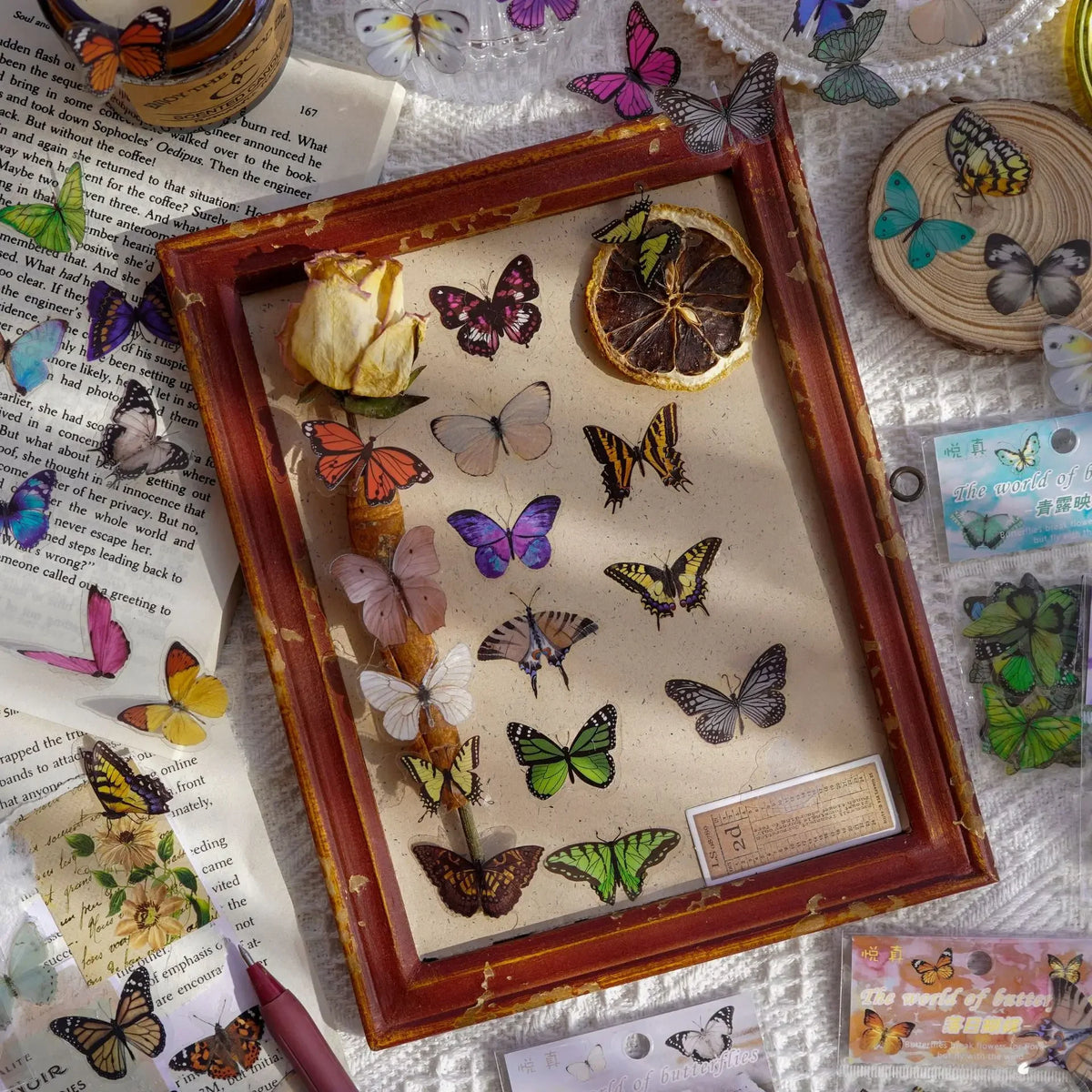 Waterproof Butterfly Stickers Aesthetic PET Scrapbooking Decals