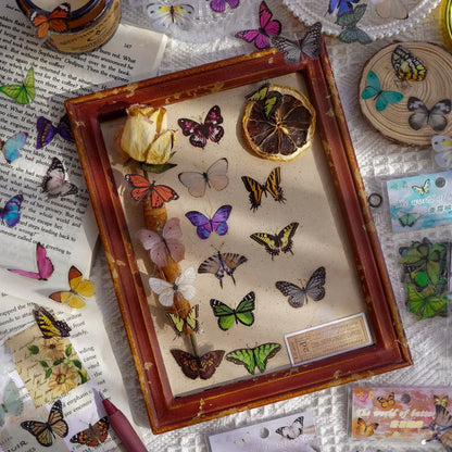 Waterproof Butterfly Stickers Aesthetic PET Scrapbooking Decals