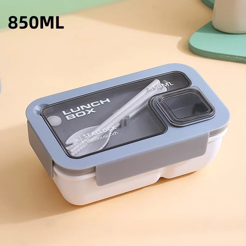 1pcs Lunch Box Portable Lunch Bags for Children School Office Bento Box with Tableware  Complete Kit Microwavable Heating