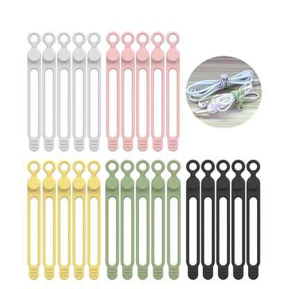 Silicone Cable Ties Reusable Cord Organizer Elastic Wire Straps