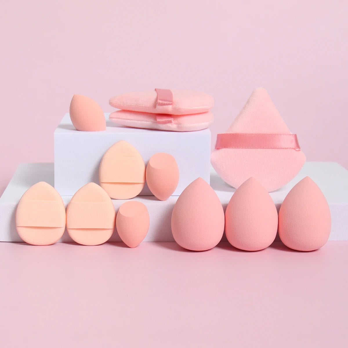 12 Piece All Purpose Makeup Sponge Set Powder Puffs