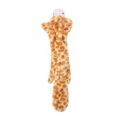 No Stuffing Plush Dog Toy Durable Squeaky Crinkle Animal