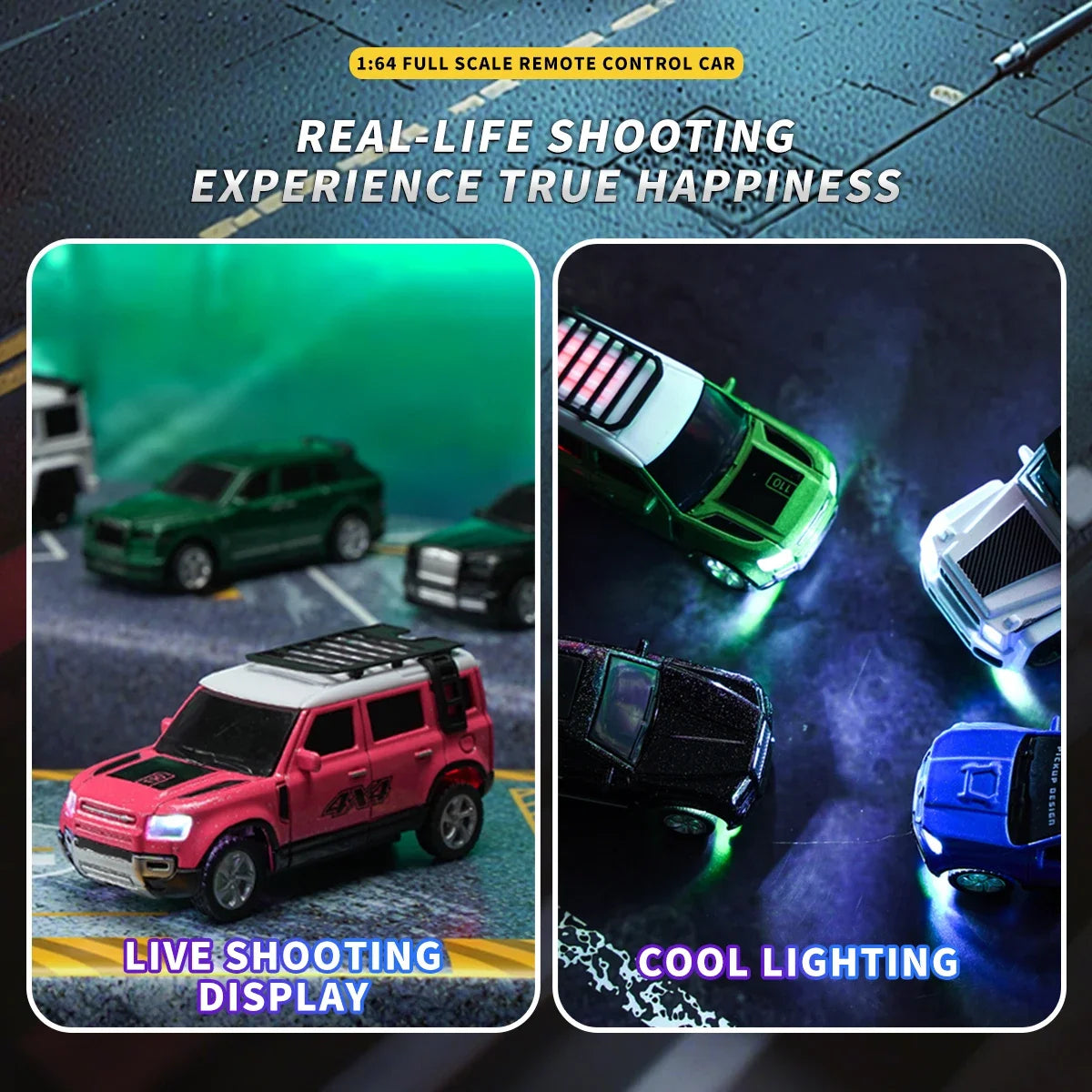 1/64 Mini RC Alloy Car Pocket Remote Control Vehicle