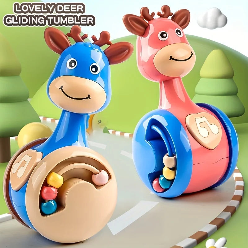 Roly Poly Baby Tumbler Toy Infant Wobbler Sound Toy