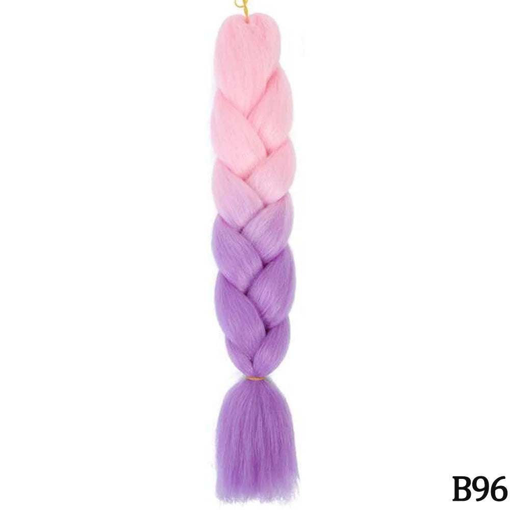 24 Inch Jumbo Braiding Hair Synthetic Afro Ombre Extensions