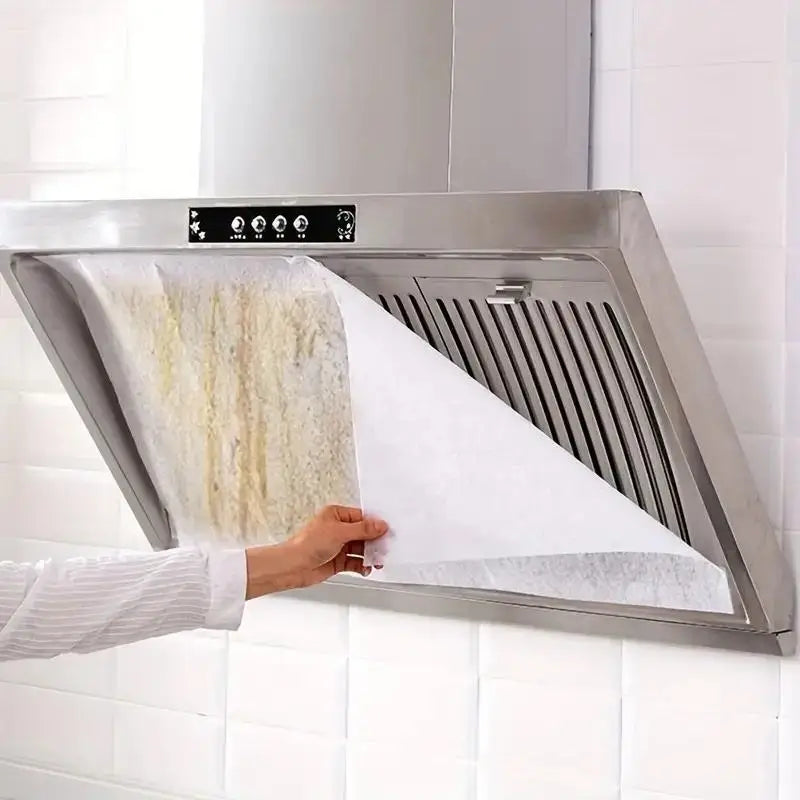 Range Hood Filter Paper 12 Pack Oil Absorbing Mesh Sheets