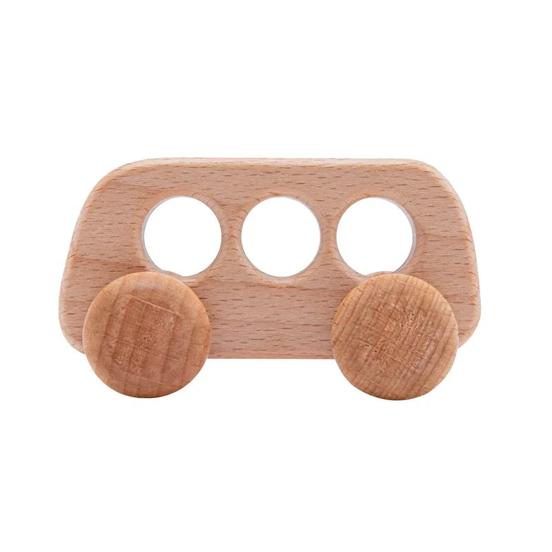 Wooden Baby Car Toy Dinosaur Teething Toy for Toddlers