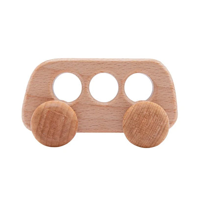 Wooden Baby Car Toy Dinosaur Teething Toy for Toddlers