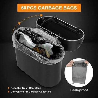 Leakproof Car Trash Can Small Vehicle Garbage Bin Set
