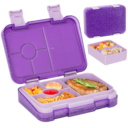 37oz Adorable Cartoon Printed Bento Box Microwavable Divided Lunch Box Leakproof BPA-Free Snack Food Container for School Picnic