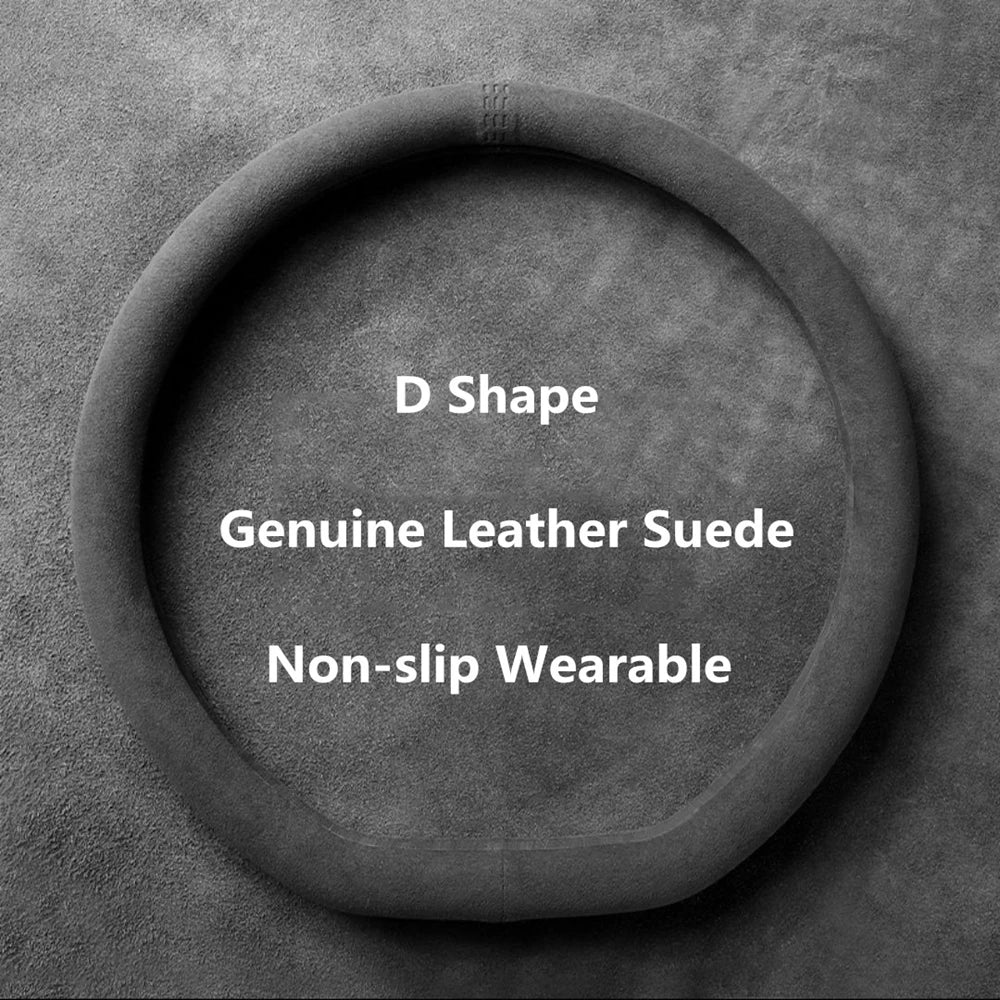Suede Car Steering Wheel Cover Breathable Non Slip Wrap