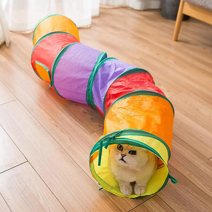Foldable Cat Tunnel Tube Collapsible Pet Play Tunnel
