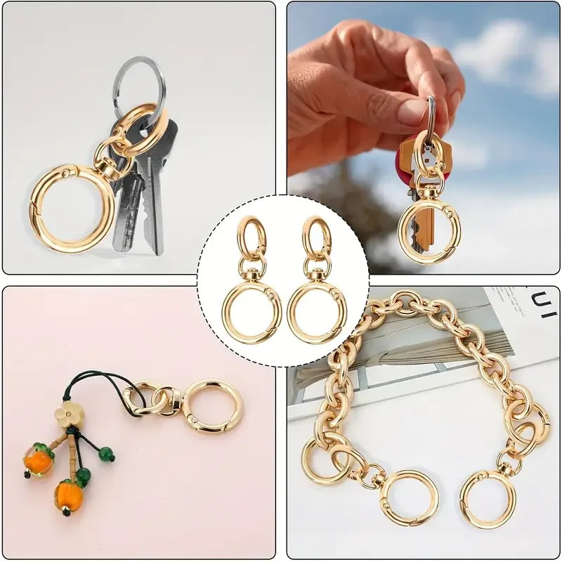 Spring Snap Carabiner Clip Metal Swivel Trigger Hook O Rings