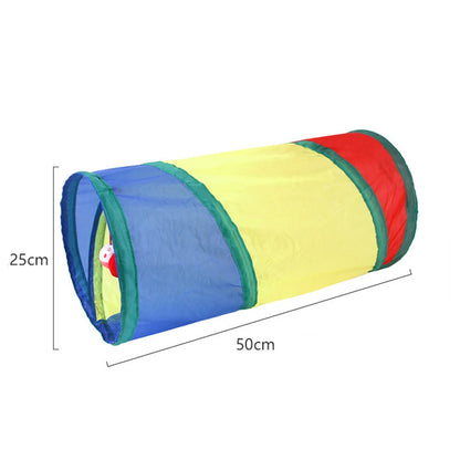 Foldable Cat Tunnel Tube Collapsible Pet Play Tunnel