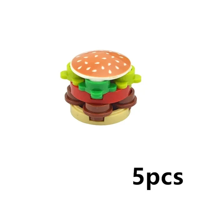 City Food Building Blocks Set Play Food MOC Bricks
