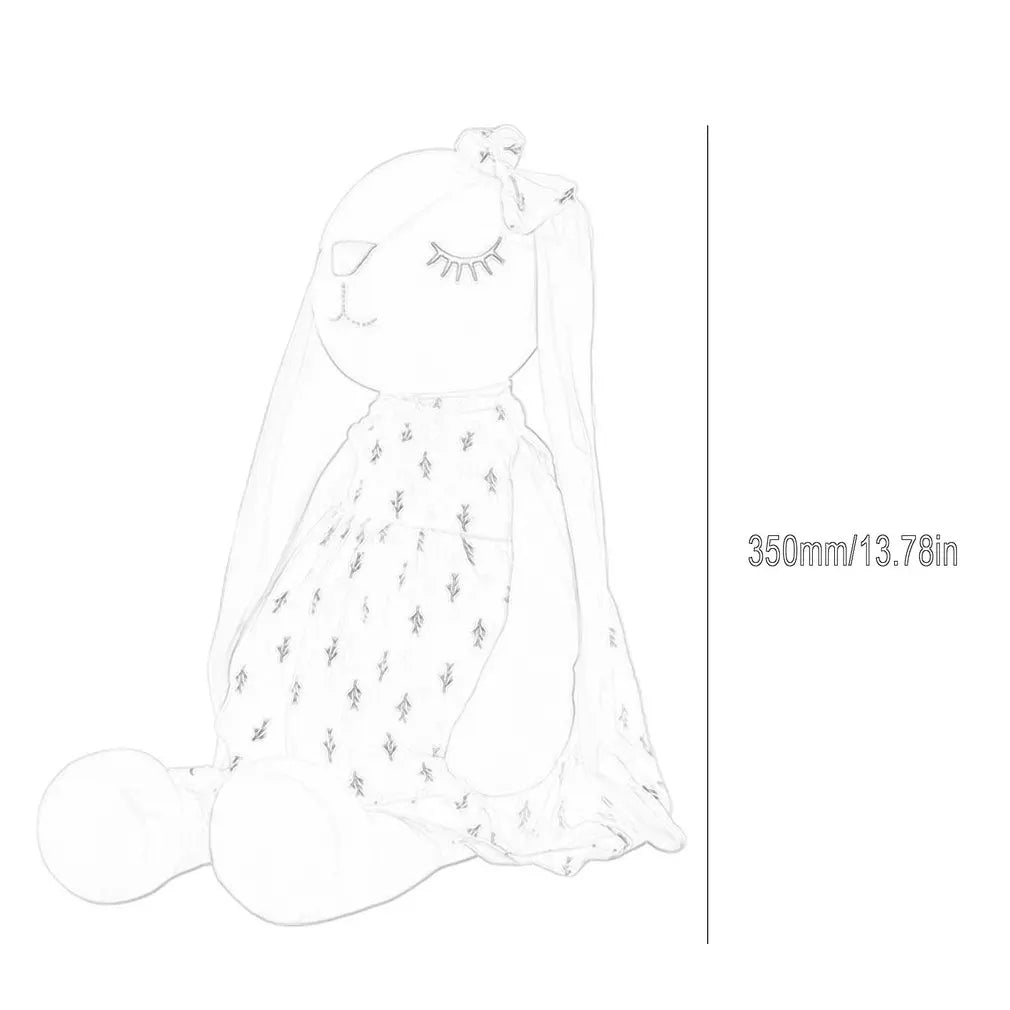 Cute Bunny Soothing Plush Doll Soft Sleeping Toy 35cm