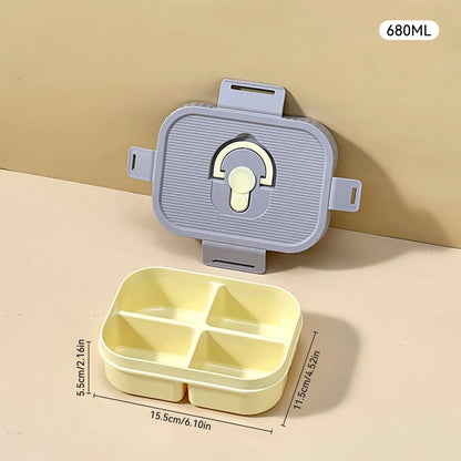 WORTHBUY Portable Plastic Lunch Box With Compartment Microwave Safe Fruit Salad Lunch Container Kid Student Leak-proof Bento Box