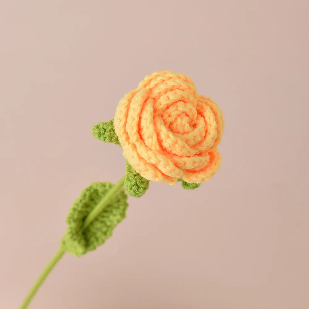 Knitting Flower Rose Tulips Daisy Bouquet Crochet Floral