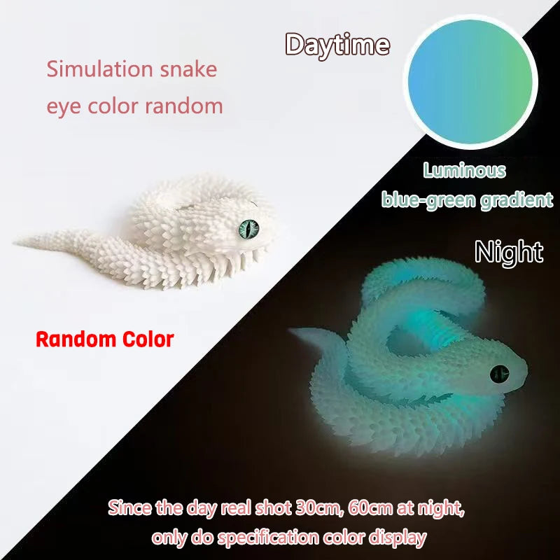 3D Printed Snake Realistic Statue Fidget Toy Desk