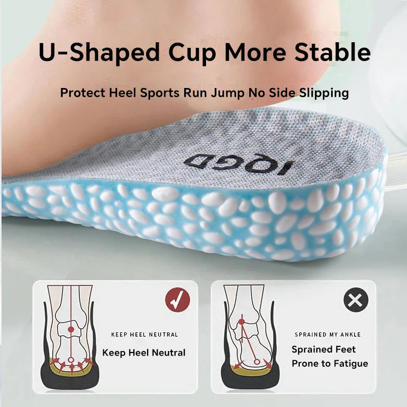 Invisible Height Increase Insoles Memory Foam Cushion