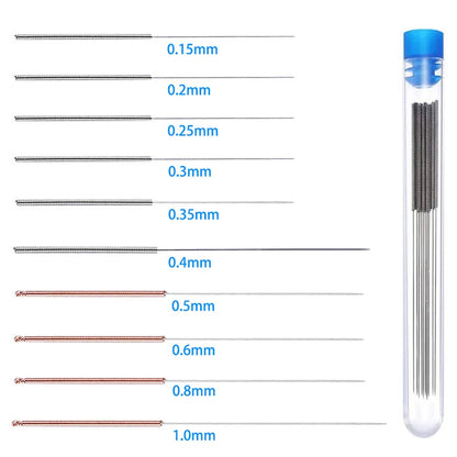 3D Printer Nozzle Cleaning Kit Stainless Steel Needles Tool