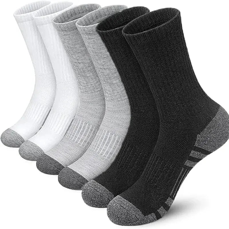 Men Non Slip Athletic Crew Socks Ground Gripping Sports
